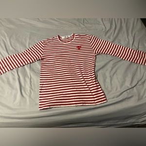 Comme des Garçons Play Striped Long-Sleeved T-shirt